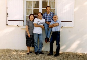 Our family, Bordeaux, 1990.                    
